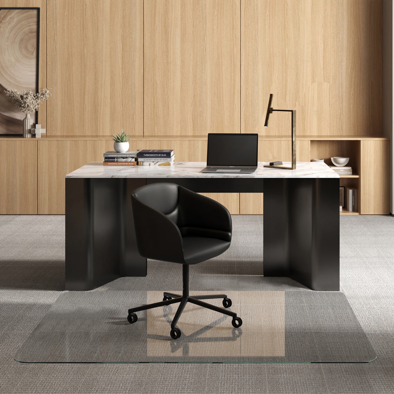 Glass chair best sale mats by vitrazza