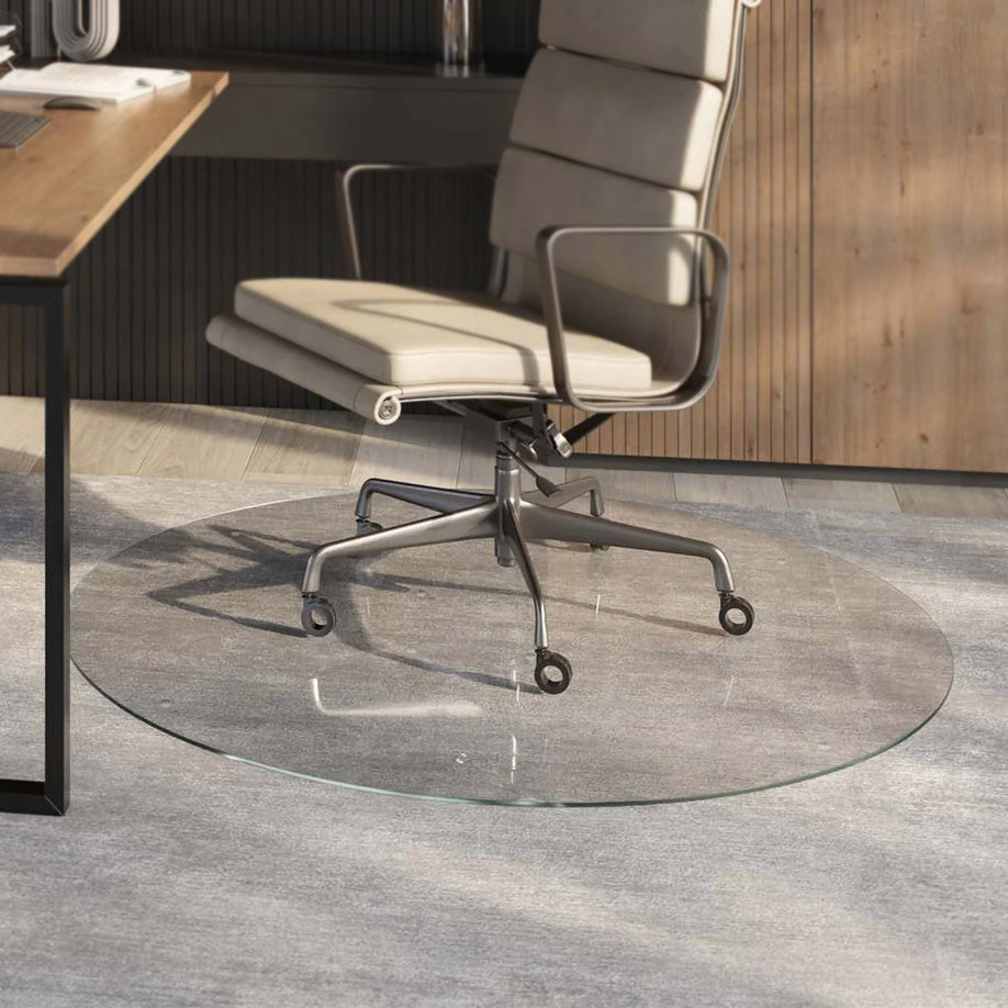 Tempered Glass Chair Mat Office Chair Mats for Carpet & Hardwood Floor Desk  Chair Mat 36x46X1/5