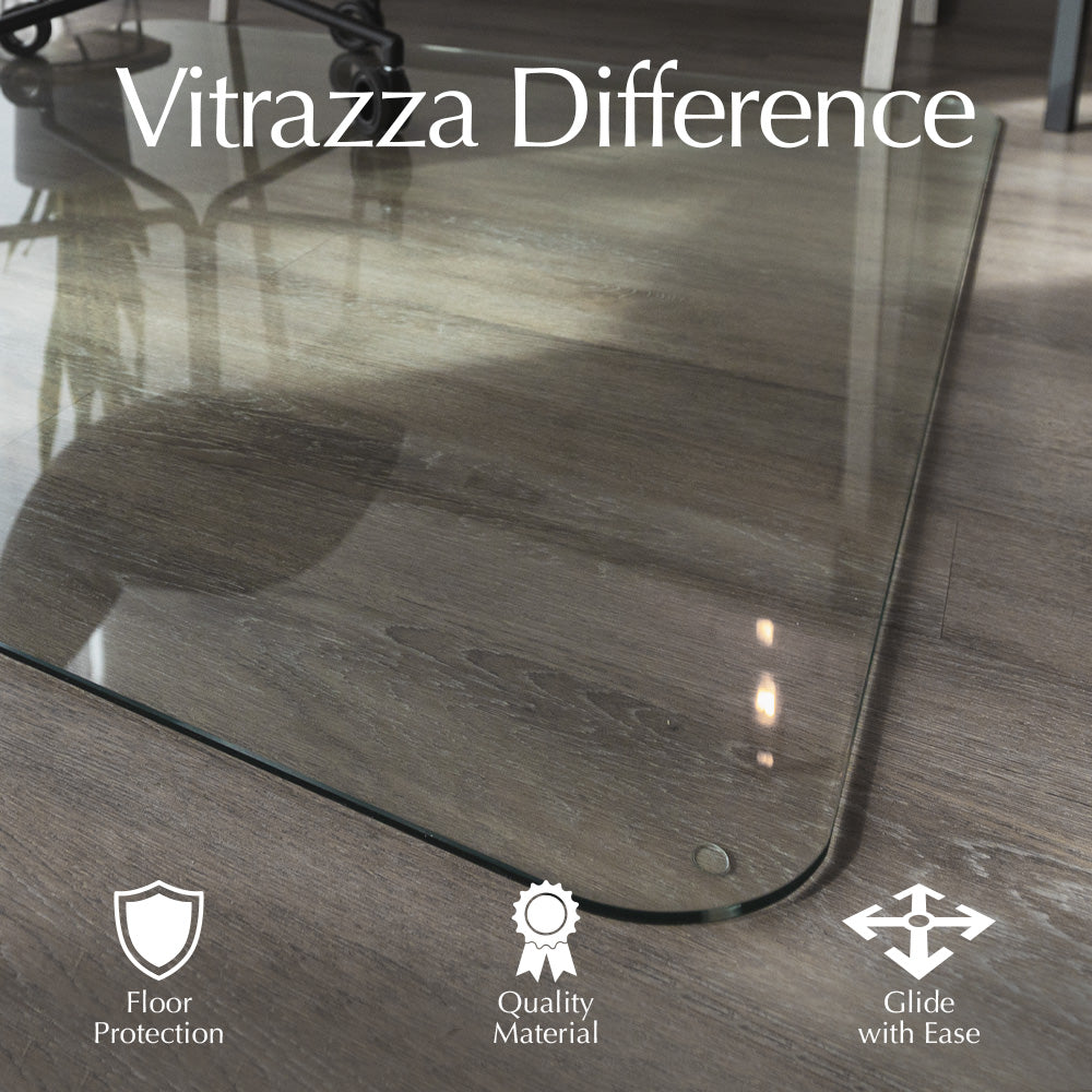 32" x 46" - Rectangle Glass Chair Mat